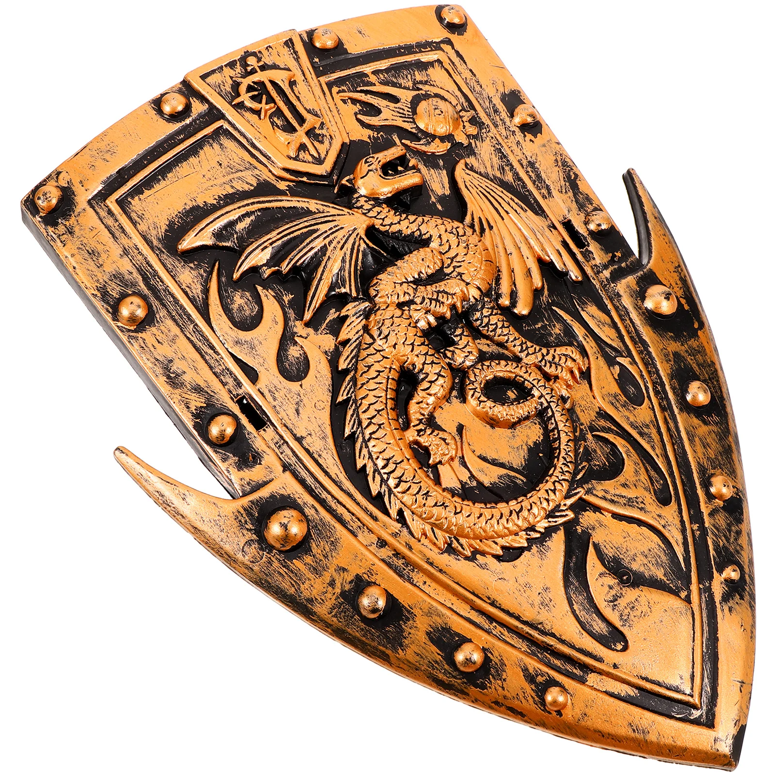 

Dragon Horn Shield Props for Decor Stage Cosplay Party Lightweight Compact Durability Easy Grasp Hold No Hurt Role Playing