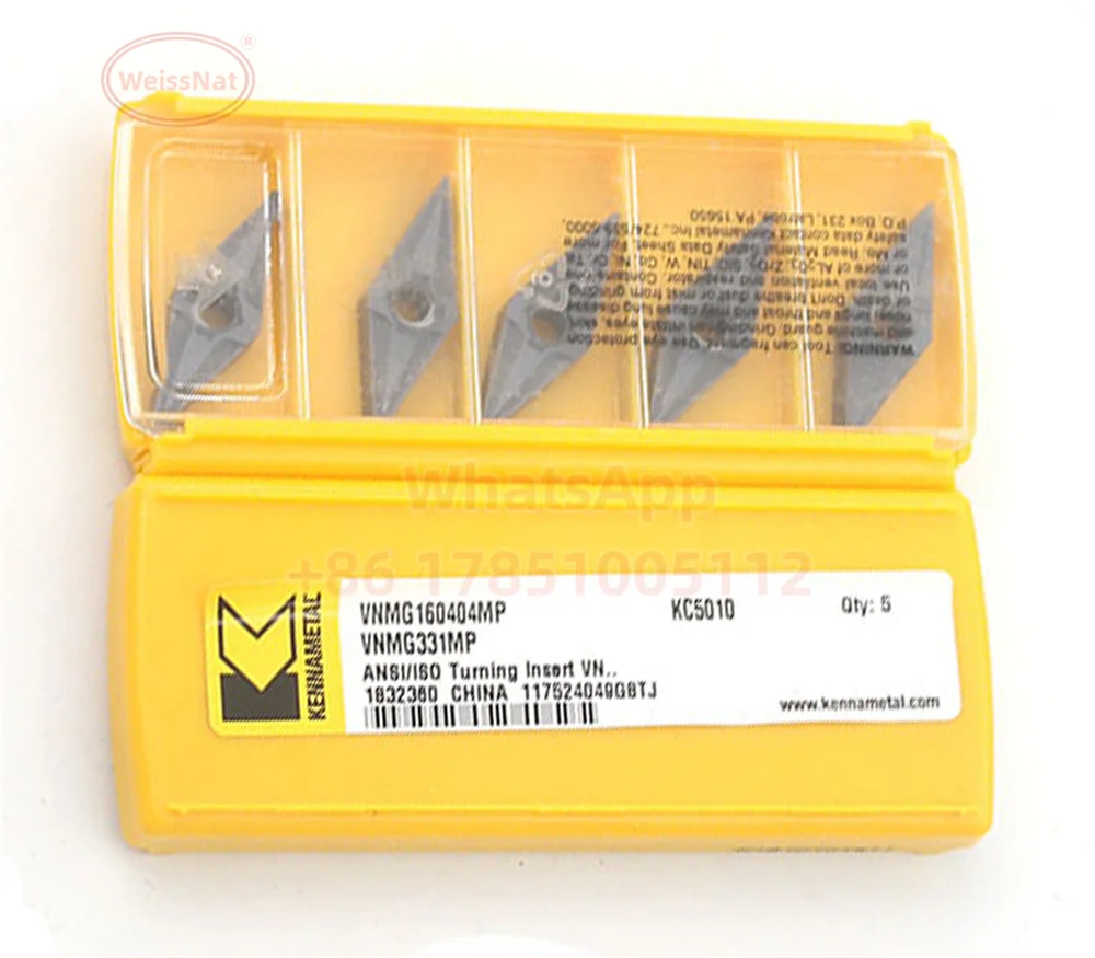 Kennametal VNMG160402 VNMG160404 VNMG160408MS MP KC5010 Carbide Inserts VNMG Insert