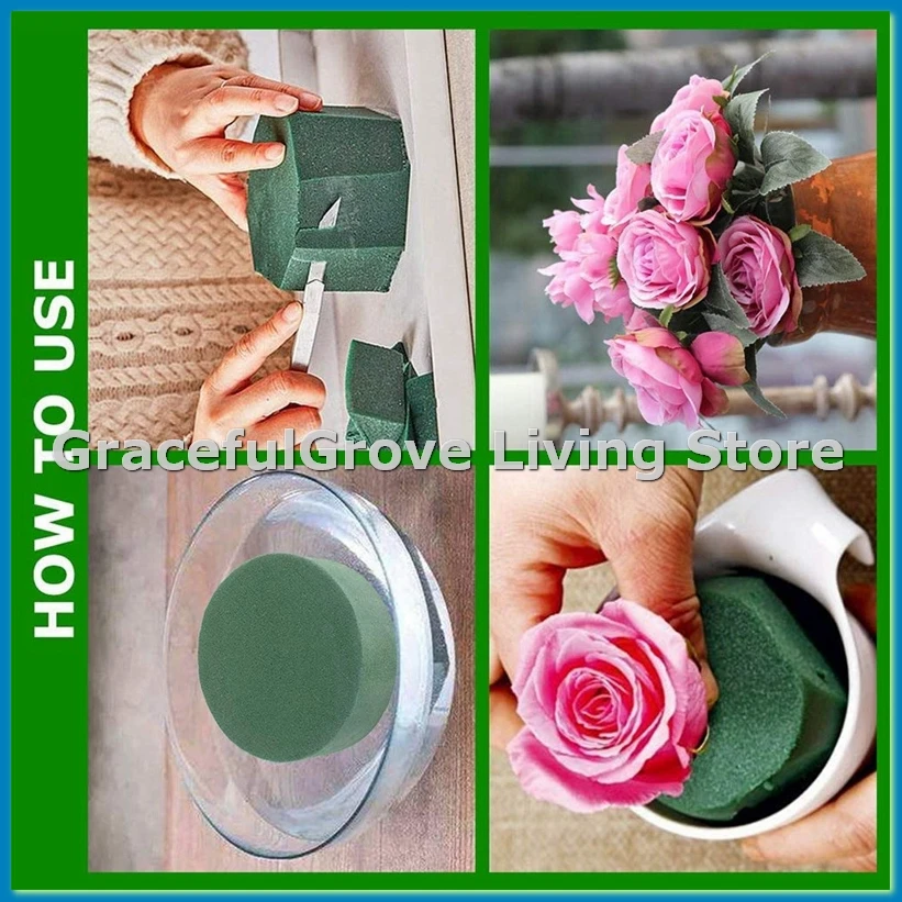 

Круглые флористические блоки (20 шт.), влажные, для флористики, оформления цветочных композиций, поделок, декора - A42I