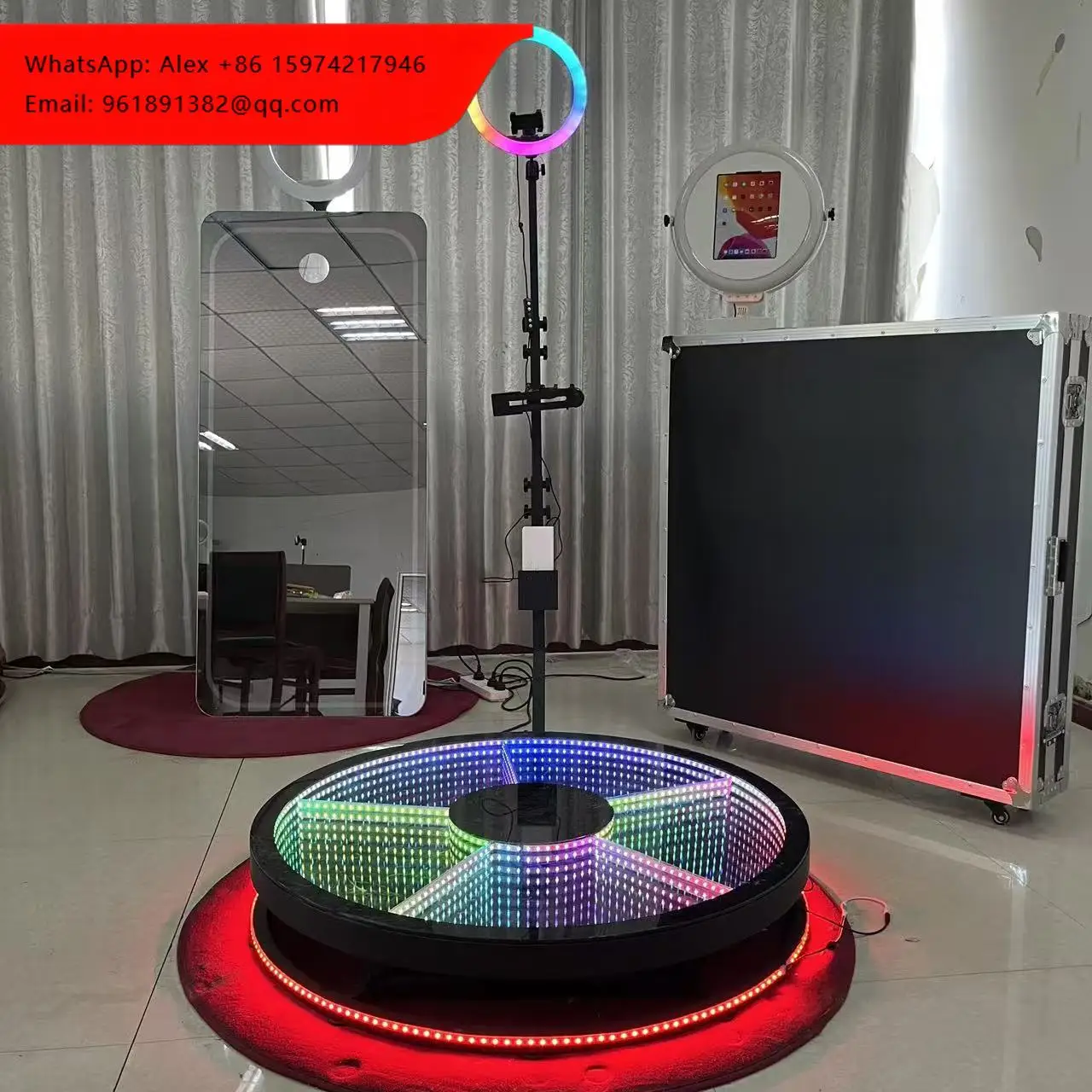 

Warehouse 360 Photo Booth 360 Degree Photobooth Spin Camera With Traveling Case Video Booth Machine For Wedding Events
