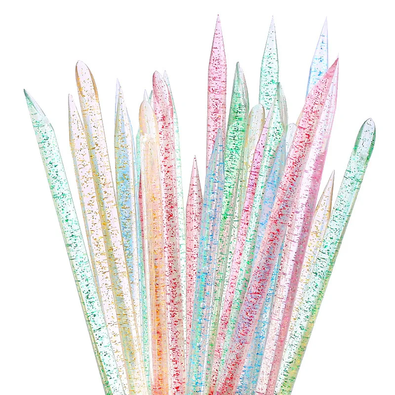 100/50pcs Nail Art Nagel hauts chieber wieder verwendbarer Double End Crystal Stick profession elles Nagel haute ntfernungs werkzeug Maniküre Nagel zubehör – Detail 6