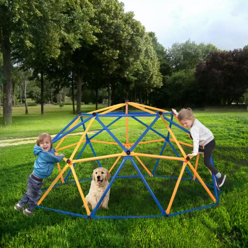 

Dome Climber, Monkey Bars Climbing Tower, Jungle Gym Playground for Kids Aged 3-10, Blue & Yellow