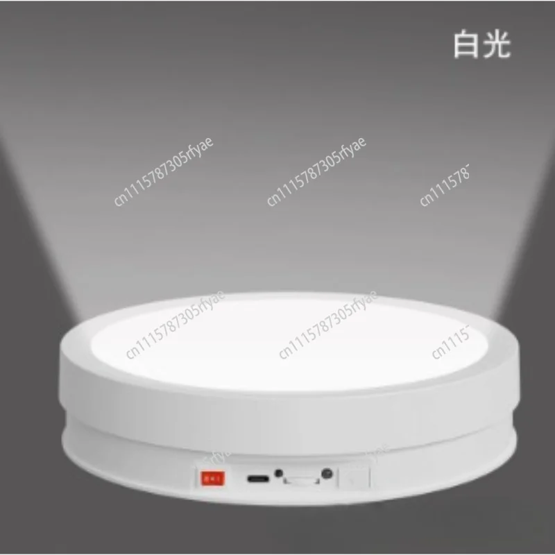 Electric Rotating Display Stand LED Turntable 360° Illuminated Showcase For Cosmetics Perfume Live Streaming Product Photography
