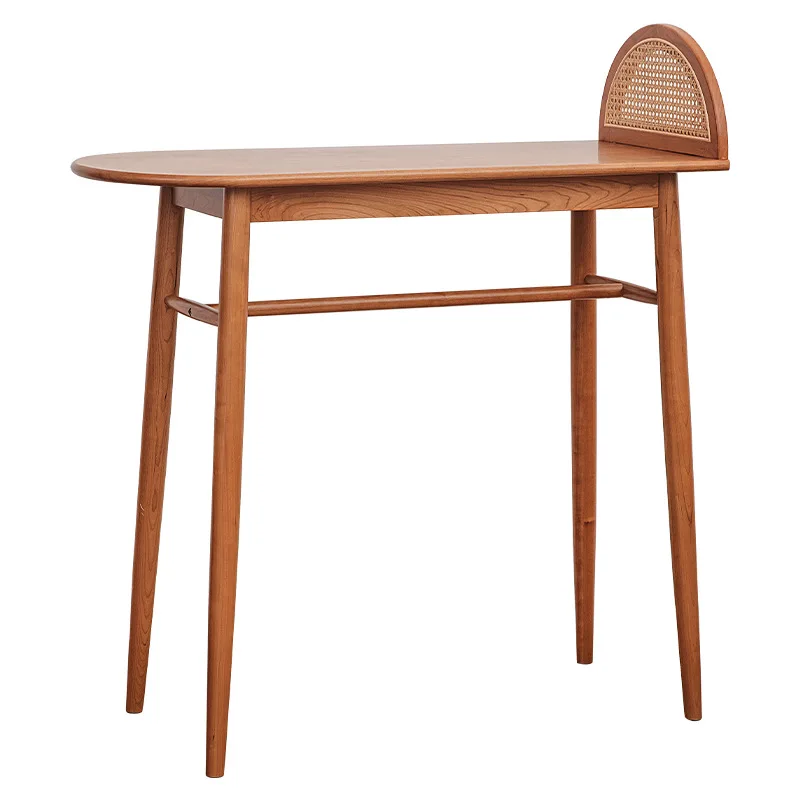 Nordic solid wood bar table bar chair combination, home narrow and long dining table, high-legged table