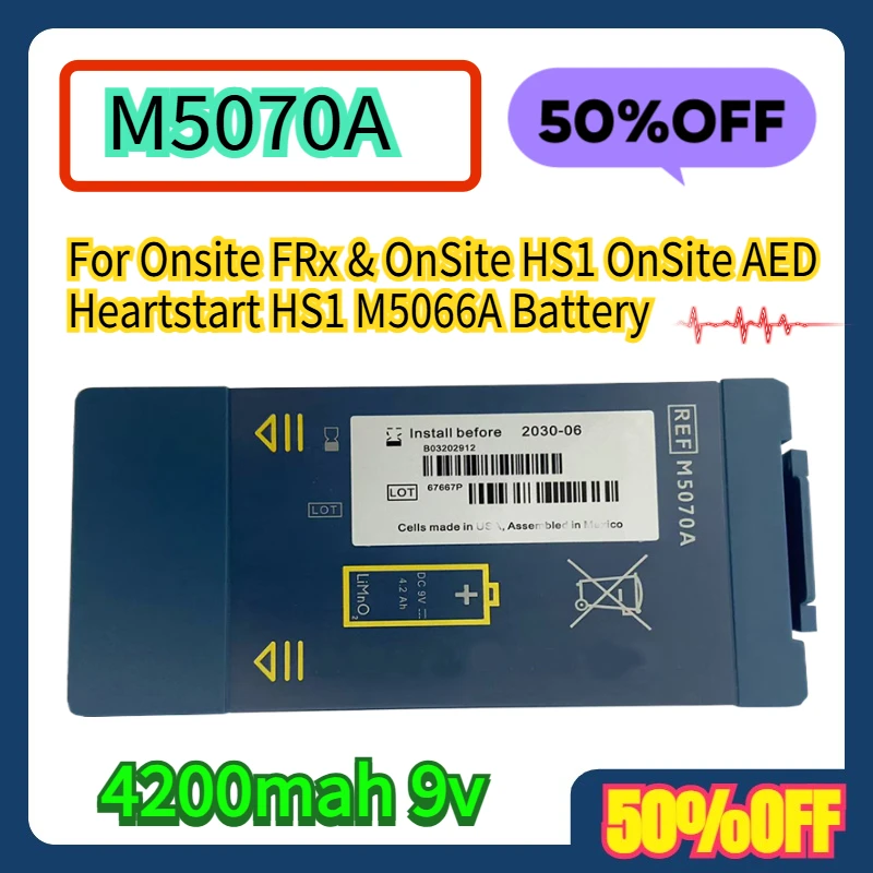 

For Onsite FRx & OnSite HS1 OnSite AED Heartstart HS1 M5070A M5066A Battery