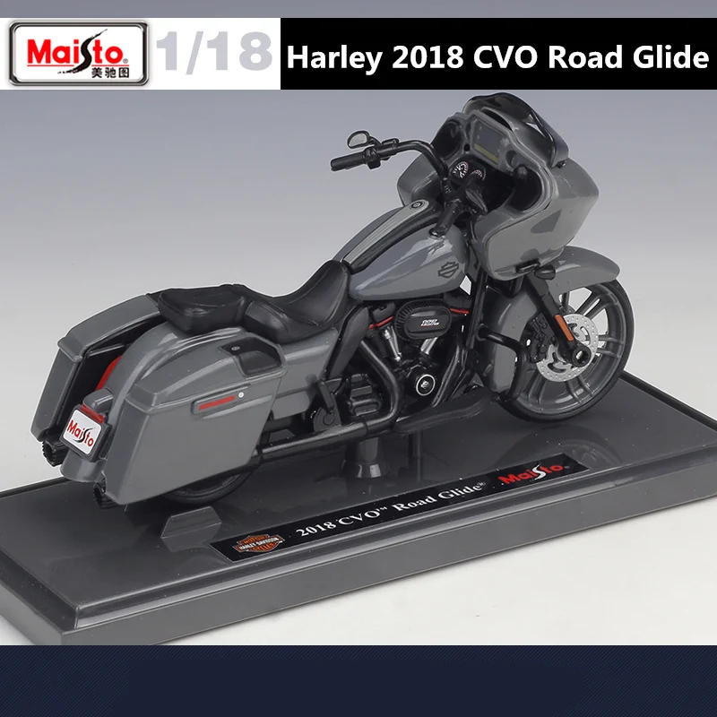 Maisto 1:18 Harley Davidson 2018 CVO Road Glide Alloy Racing Motorcycle Model Diecast Street Motorcycle Model Childrens Toy Gift