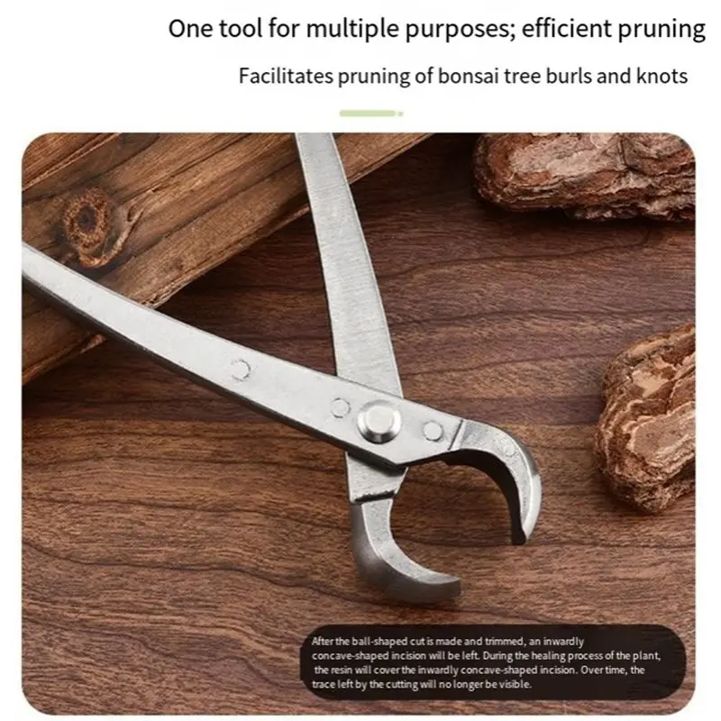 ABGH-Bonsai Tree Tools, 4 Piece Bonsai Tools Set- Knife Cutter, Concave Cutter, Plant Care And Root Hook Included Knob