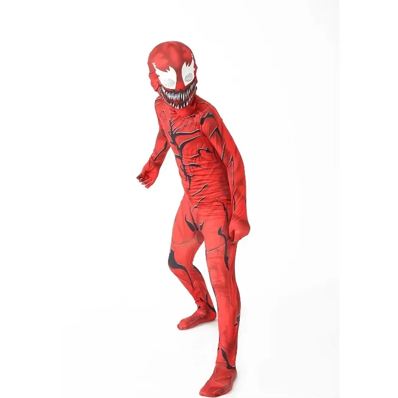 子供のためのスーパーヒーローのコスプレ衣装,スパイダーマン,毒,コスプレ,ジャンプスーツ,シンバイオート,ハロウィーン,男の子,新しい