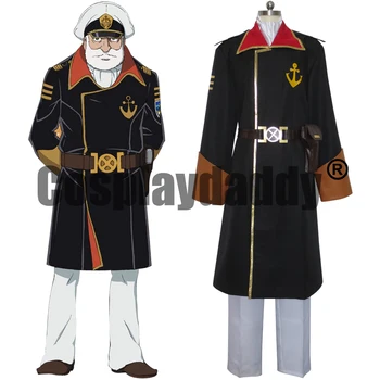 Space Battleship Yamato 2199 Earth Defense Force Vice Admiral Juzo Okita Uniform Outfit Anime Cosplay Costume