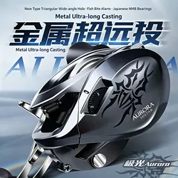 HASIDA Metal Rotor Aurora Baitcasting Reel Double Spool Long Casting 8kg Drag Power for Bass Pike Saltwater Freshwater