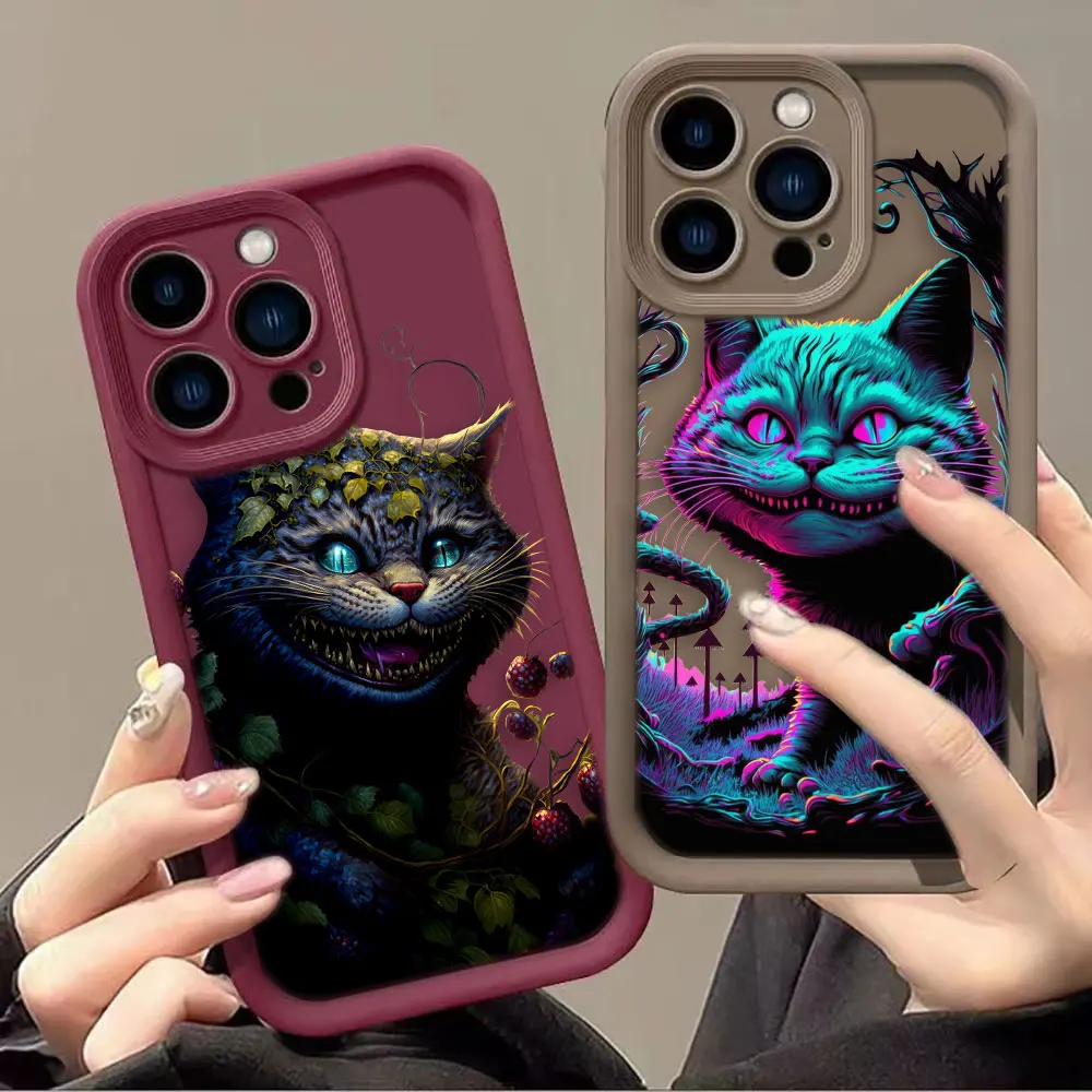 Disney Cheshire Cat Alice Case For VIVO Y15S Y16 Y17 Y19 Y20 Y21 Y22 Y27 Y35 Y36 Y50 Y51 Y75 Y76 Y77 Y78 Y81 Y93 Y100 Case Funda