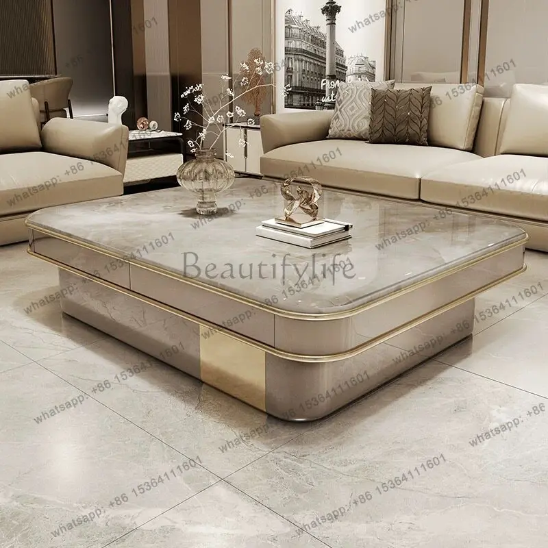 

2026 creative light luxury new living room high-end coffee table