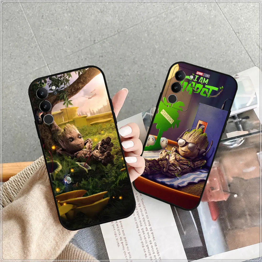 Marvel Cute Baby Yoda Groot Phone Case For VIVO V30 V29 V29E V27 V27E V25 V23 V23E V21 V21E V20 V20SE V17 V15 V11 V11I PRO Cover