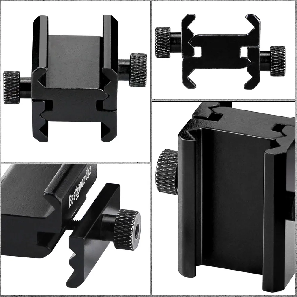 Imagem -03 - Trilho Rifle Scope Montar Adaptador para Trilho de Guia ou Câmera Caça com Trilhos Guia Picatinny Riser Base Atacado Alta Qualidade