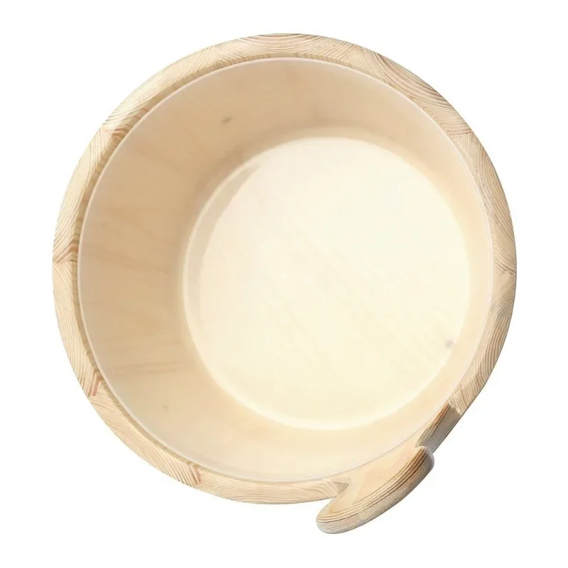 Imagem -05 - Sauna Room Accessories Balde de Madeira e Colher de Madeira Sweat Steaming Room Accessories Large Capacidade Inner Liner Matching