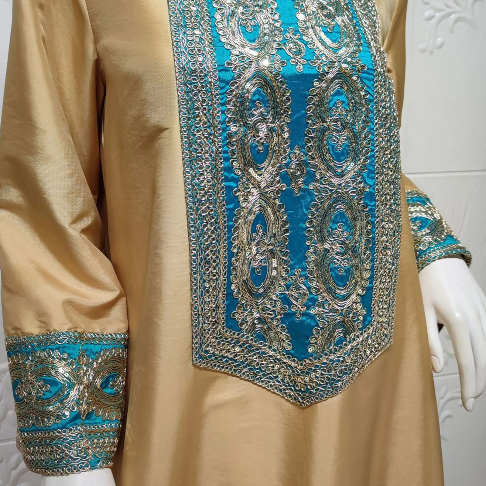 Eid muçulmano feminino abayas festa maxi vestido lantejoulas vestidos ramadan marrocos vestidos jalabiya dubai kaftan islam árabe longo robe