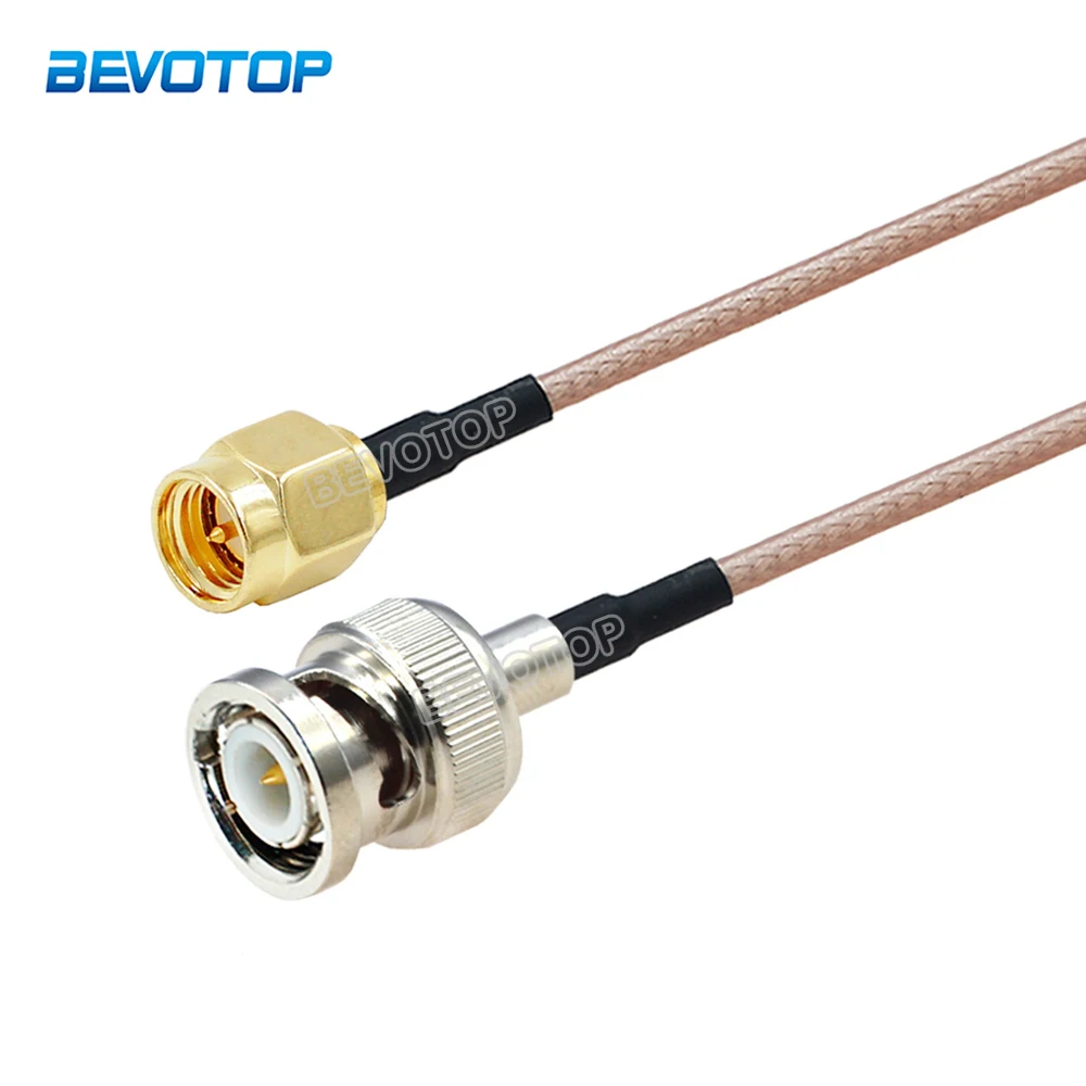 1PCS RG316 50 Ohm Pigtail SMA Male Plug to BNC Male Plug Connector RG-316 RF Coax Extension Cable Coaxial Jumper Cord