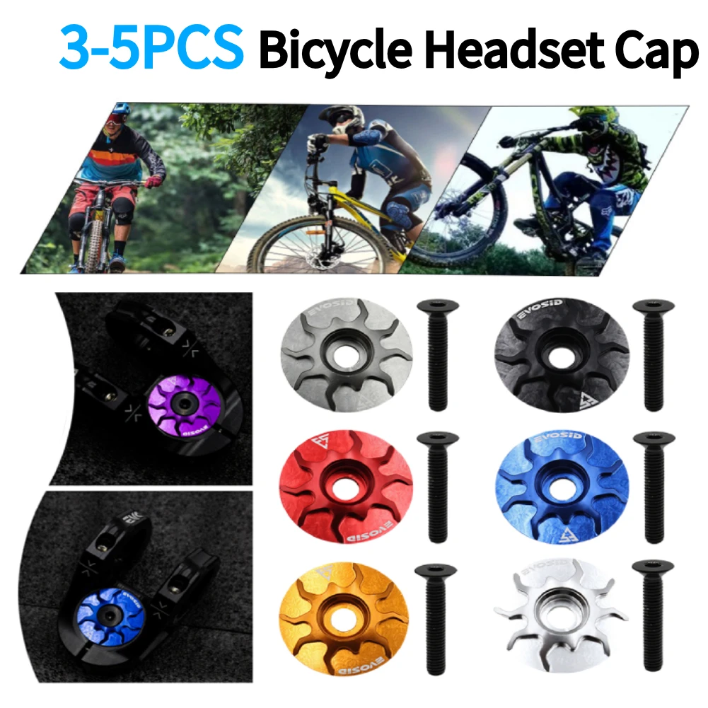 

3-5 шт. крышка для велосипедной гарнитуры MTB, вынос гарнитуры для шоссейного велосипеда, верхняя крышка, крышка для велосипедной гарнитуры для вилки, трубки, велосипедные аксессуары