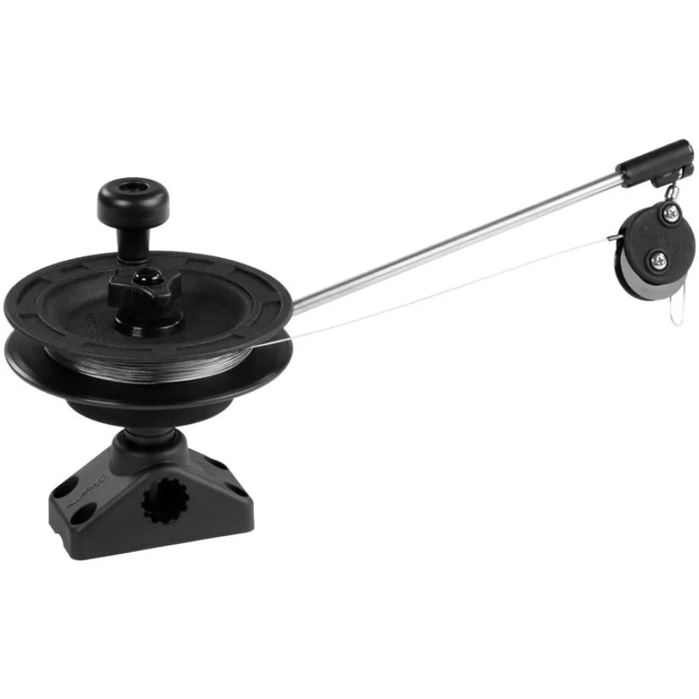 Downrigger manual preto, Post Mount, Laketroller pequeno, Display embalado, # 1073DP