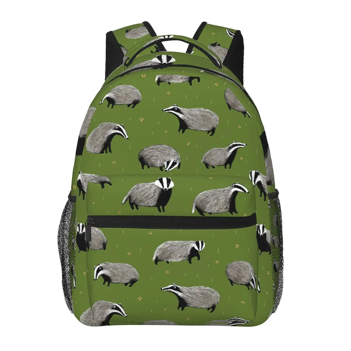 

Badger Pattern Backpacks Boys Girls Bookbag Children School Bags Cartoon Travel Rucksack Shoulder Bag Large Capacity