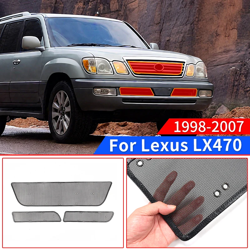 

For Toyota Lexus LX470 470 1998-2007 Car Grille Mesh Guard Net Anti Insect Protection Easy Installation Exterior Accessories