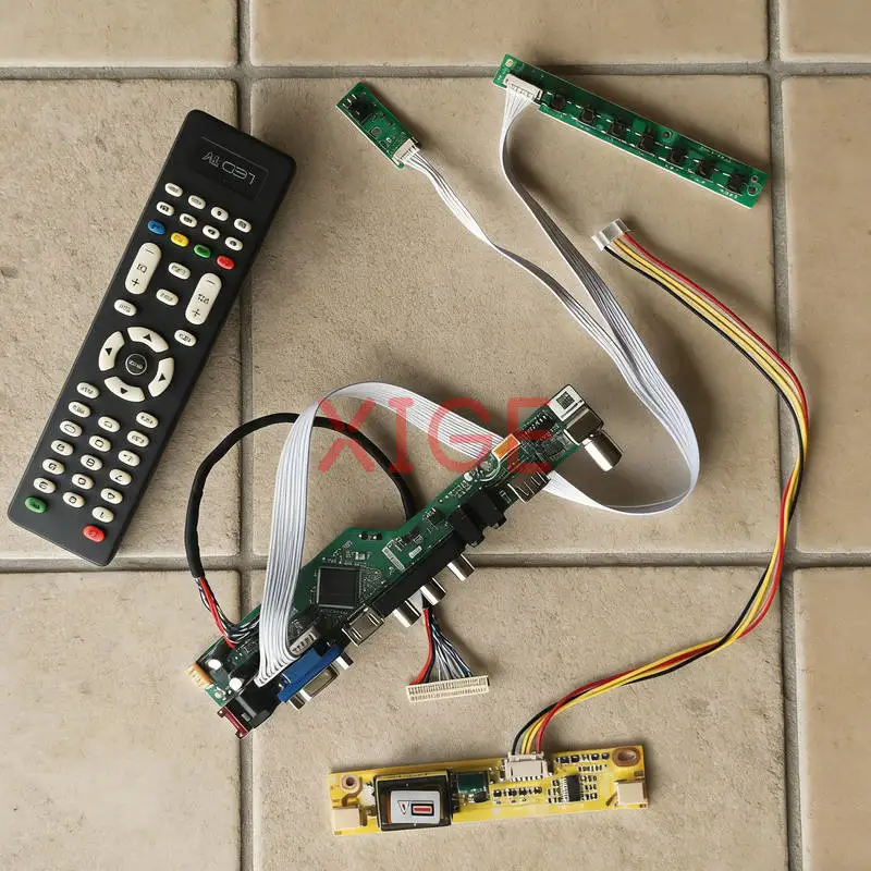 

Плата привода экрана подходит для LTN184HT01 LQ164M1LA4AB LTN160HT03 LQ164M1LA4A USB+AV+VGA+HDMI 1920x1080 1920*1080 30-контактный комплект LVDS 2-CCFL