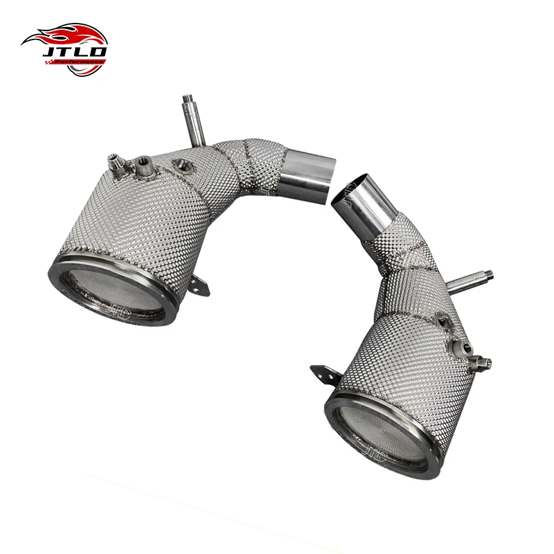 JTLD High Performance 304 Stainless Steel Downpipe for Porsche 992 Carrera 304SS Turbo Exhaust Pipes