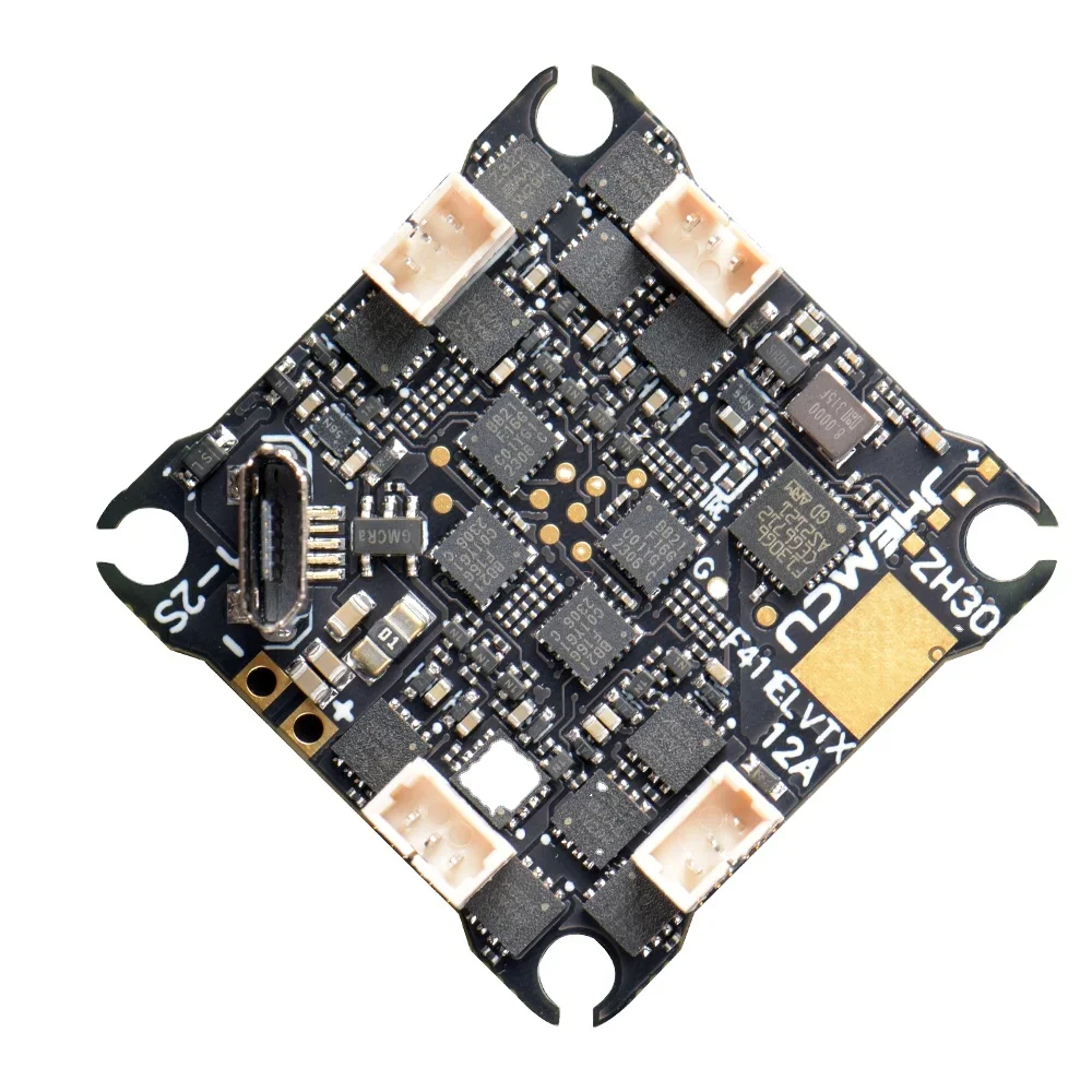 

F411ELVTX F411 Контроллер полета 12A 4в1 ESC 5,8G 400 мВт 216 МГц VTX ELRS 2,4G RX AIO 25,5X25,5 мм 1-2S для FPV дронов