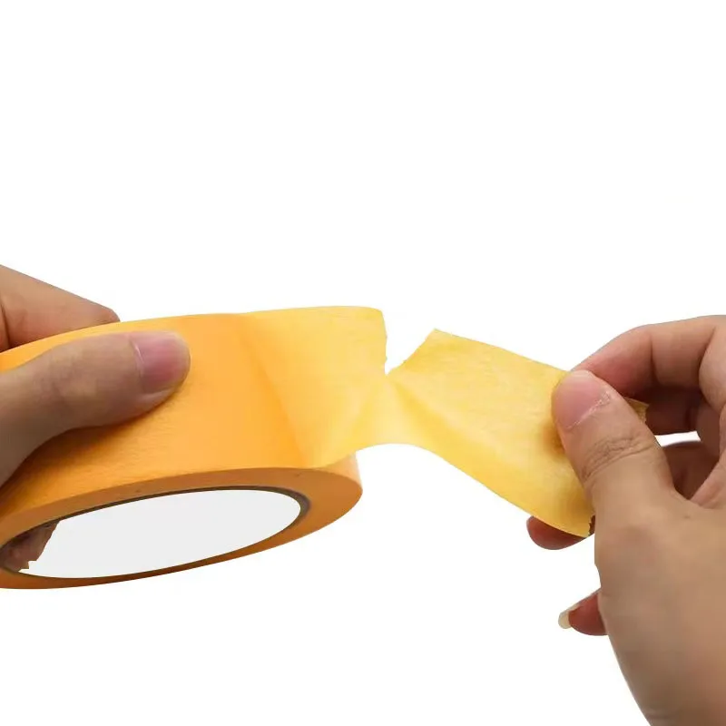 30Meter Length High Temperature Orange Textured Paper Tape Strong Adhesive Jumbo Roll Masking Paper Decorative Scrapbooking DIY