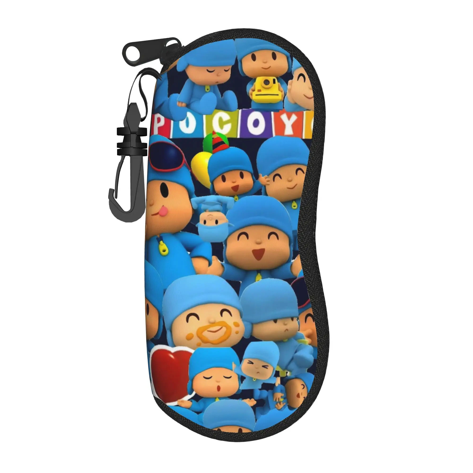 Pocoyoes Cartoon Comdy Glasses Case Gift For Girl  Zipper  Sunglasses Storage Box Ins Eye Contacts Case