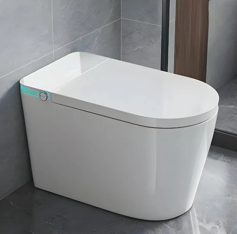 Умный унитаз-биде 2026 года, моноблочный, со встроенным биде, сиденьем с подогревом 80 мм, голосовым управлением, распылителем теплой воды и сушкой, функцией Foam S