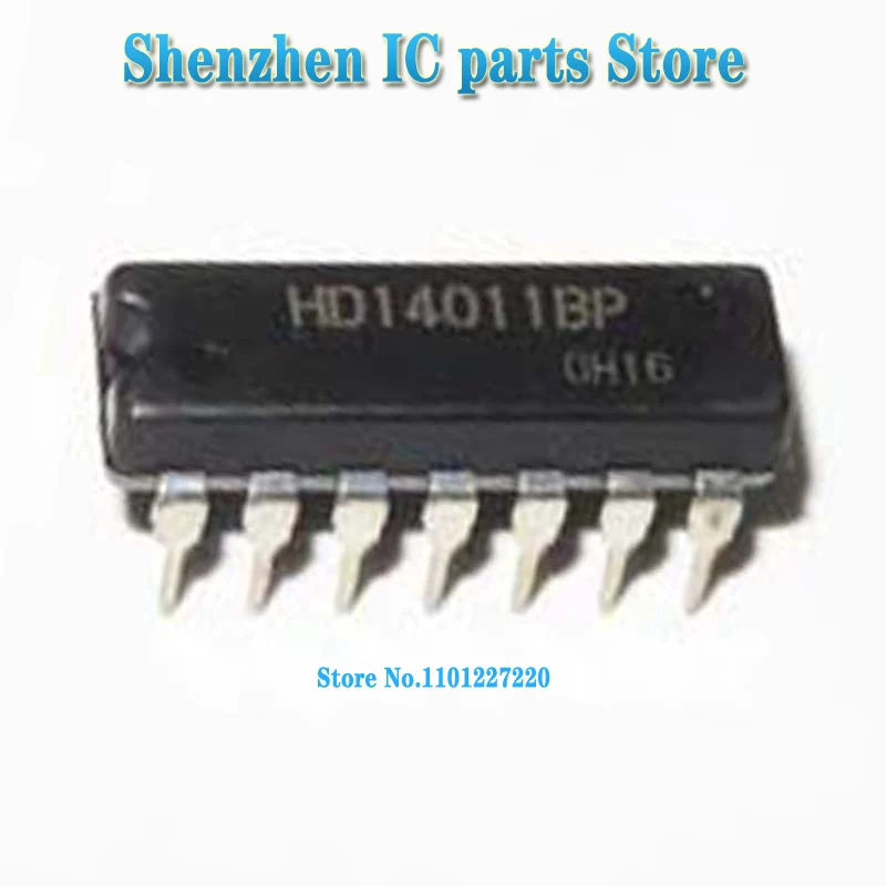 10pcs/lot  HD14011BP HD14011 DIP-14 In Stock