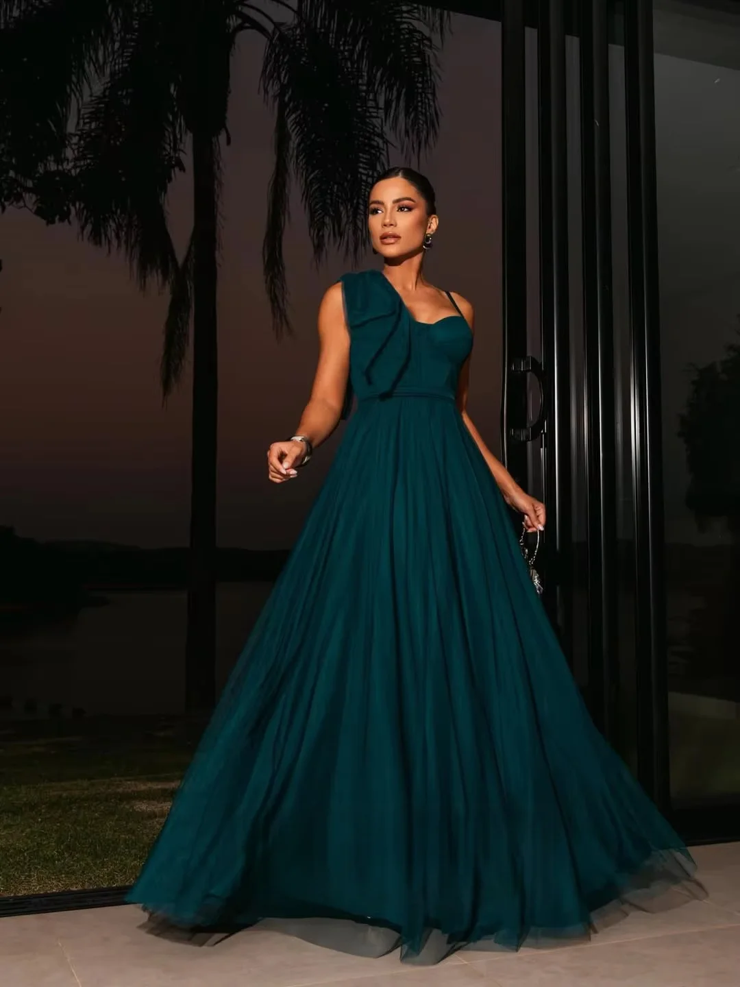 

Teal Sweetheart Long Bespoke Occasion Gown Evening Dresses Prom Pastrol Unisex Jersey Retro Dubai Saudi Arabic Customized