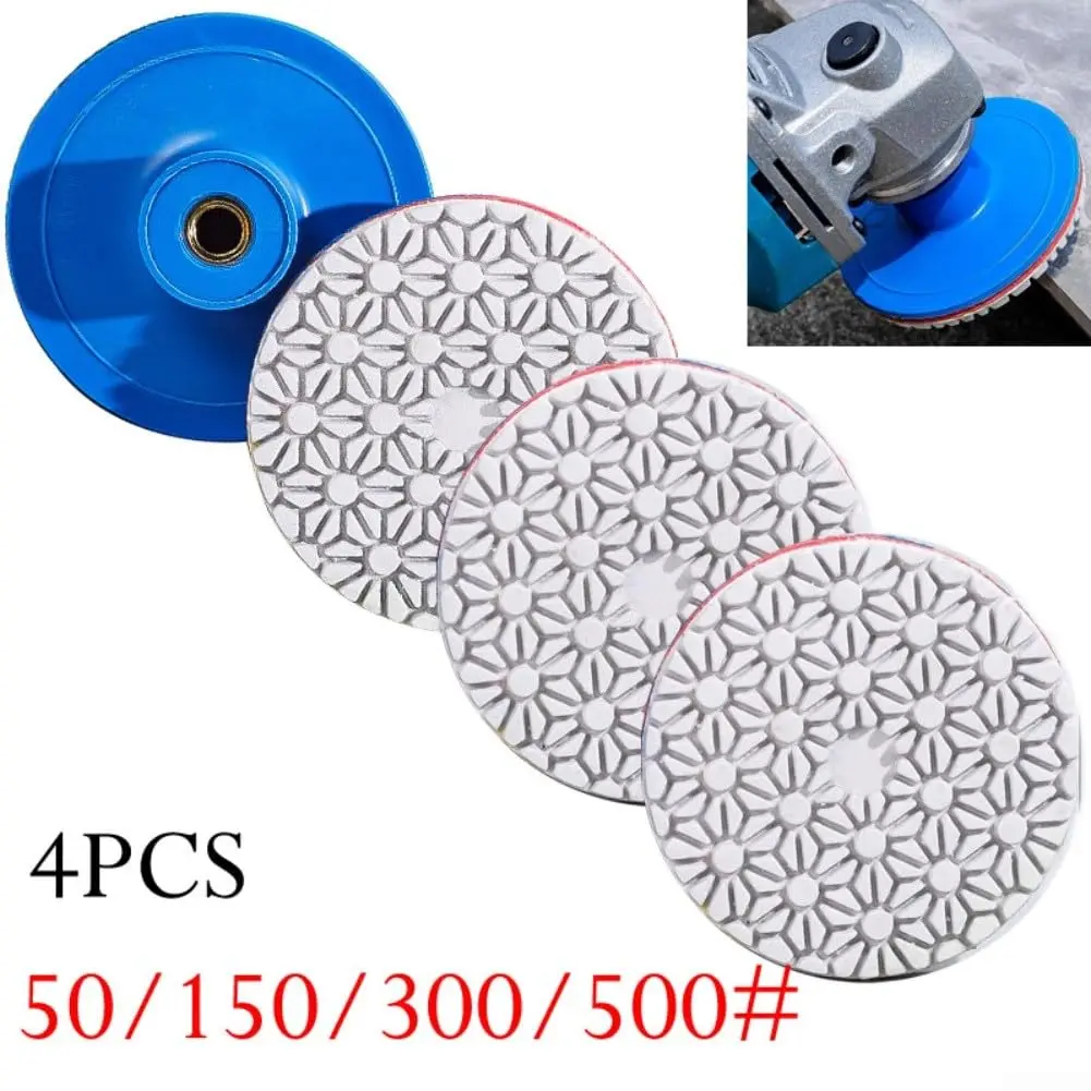 4pcs Integrated 80mm Grinding Disc for Angle Grinder with M10 Thread Hole, Designed for Heavy Duty Tile Polishing and Grinding