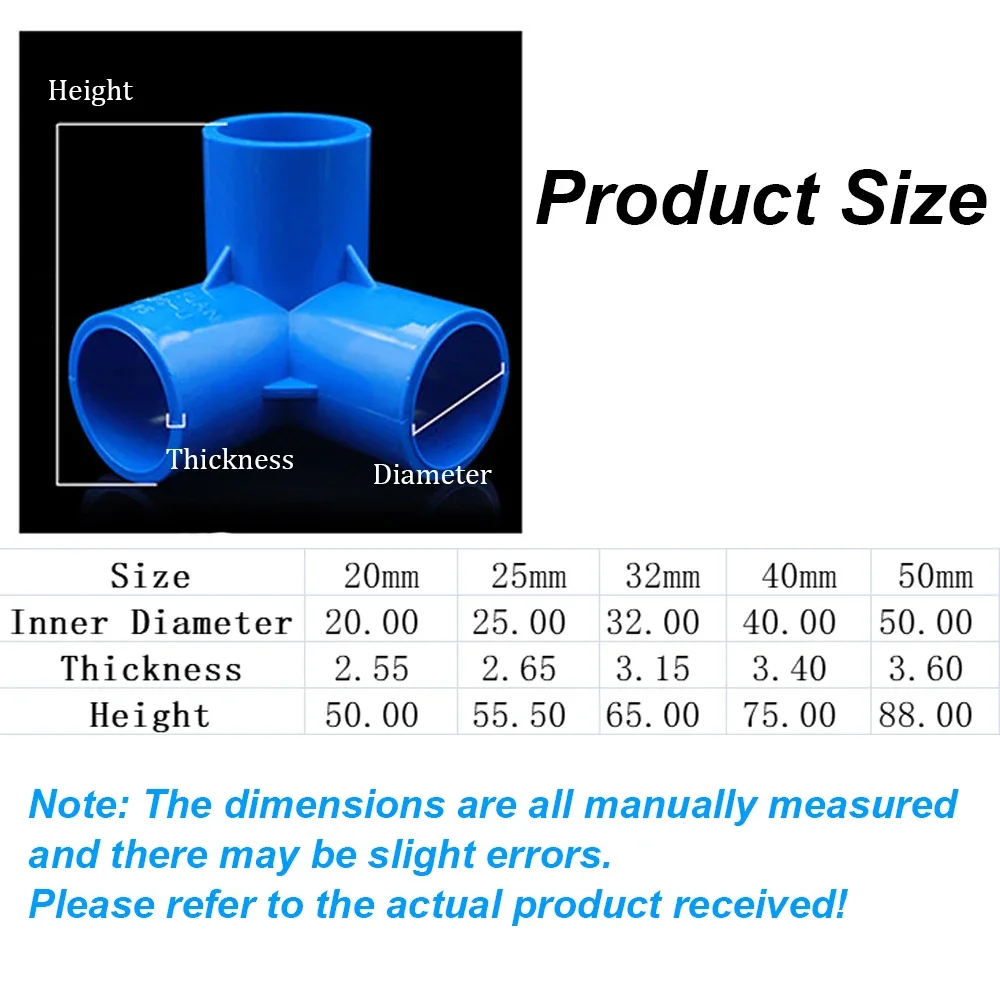 5 SZTUK 20/25/32/40/50mm 3-drożne złącze rur wodnych z PVC Złączki do nawadniania ogrodu Akwarium domowe Złączki do rur wodnych Adapter złącza