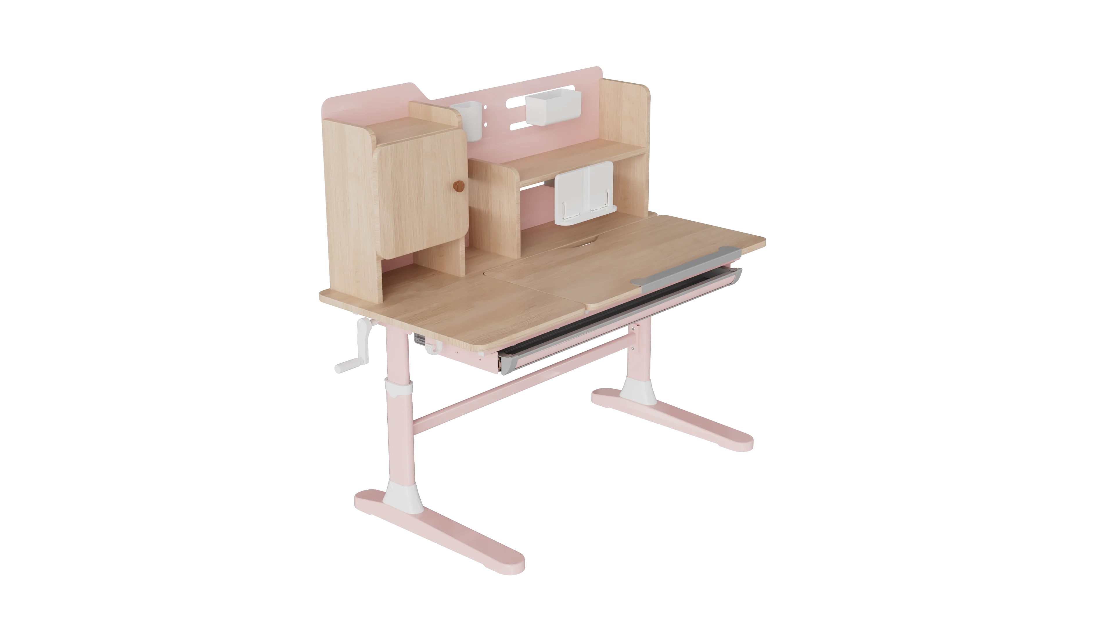Mesa de estudo infantil rosa personalizada Mesa de estudo manual com altura ajustável para crianças