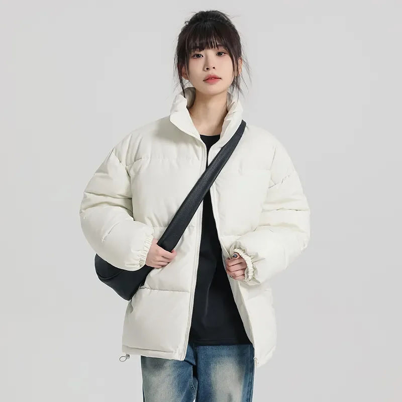 Autumn Winter Cotton Jacket Women 2024 New Fashion Loose Casual Tops Thicken Cotton Clothes Pure Colour Outerwear Female