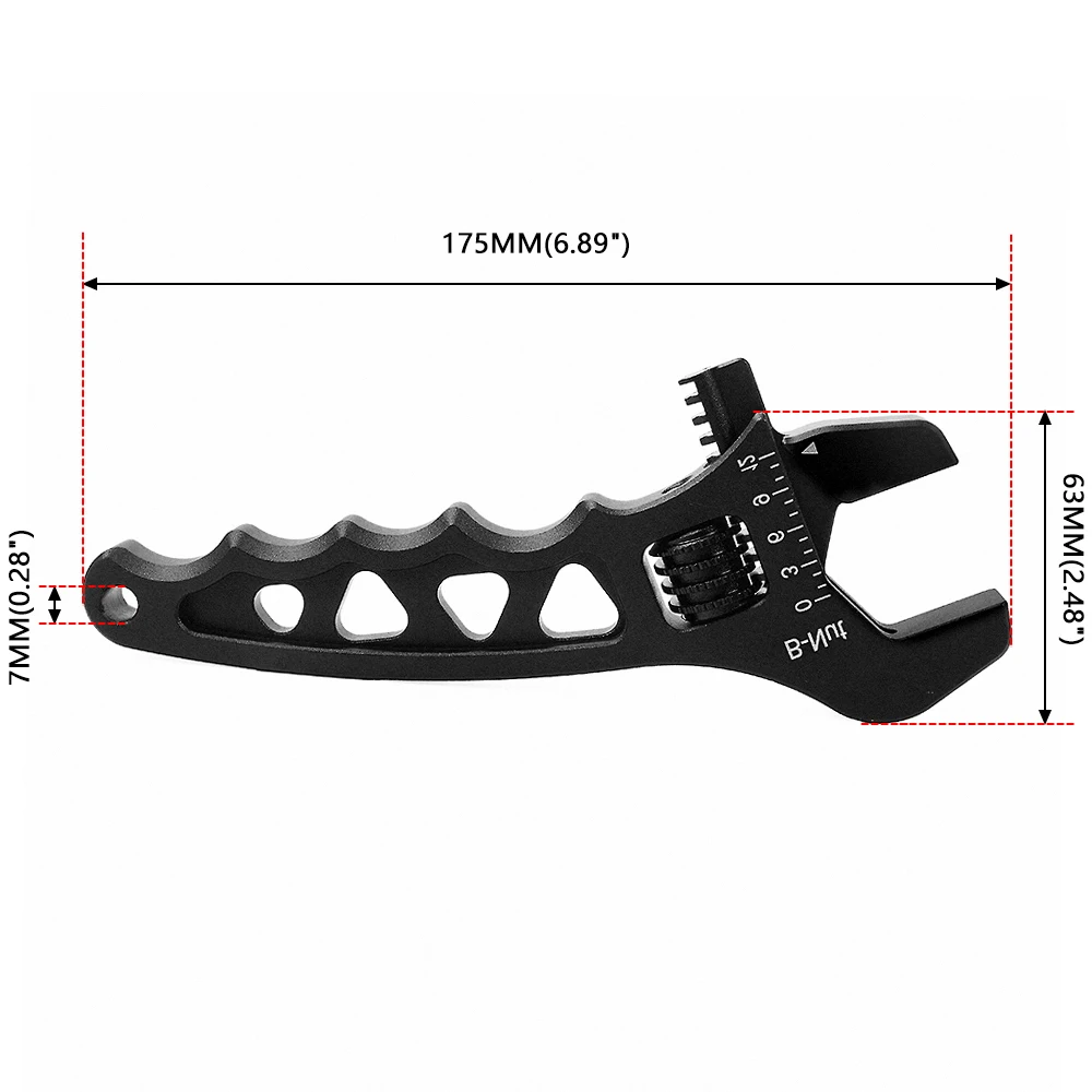 RASTP-Aluminum 3AN-12AN Adjustable AN Wrench Tool Anodized Spanner For Hose End Fitting RS-OFI085