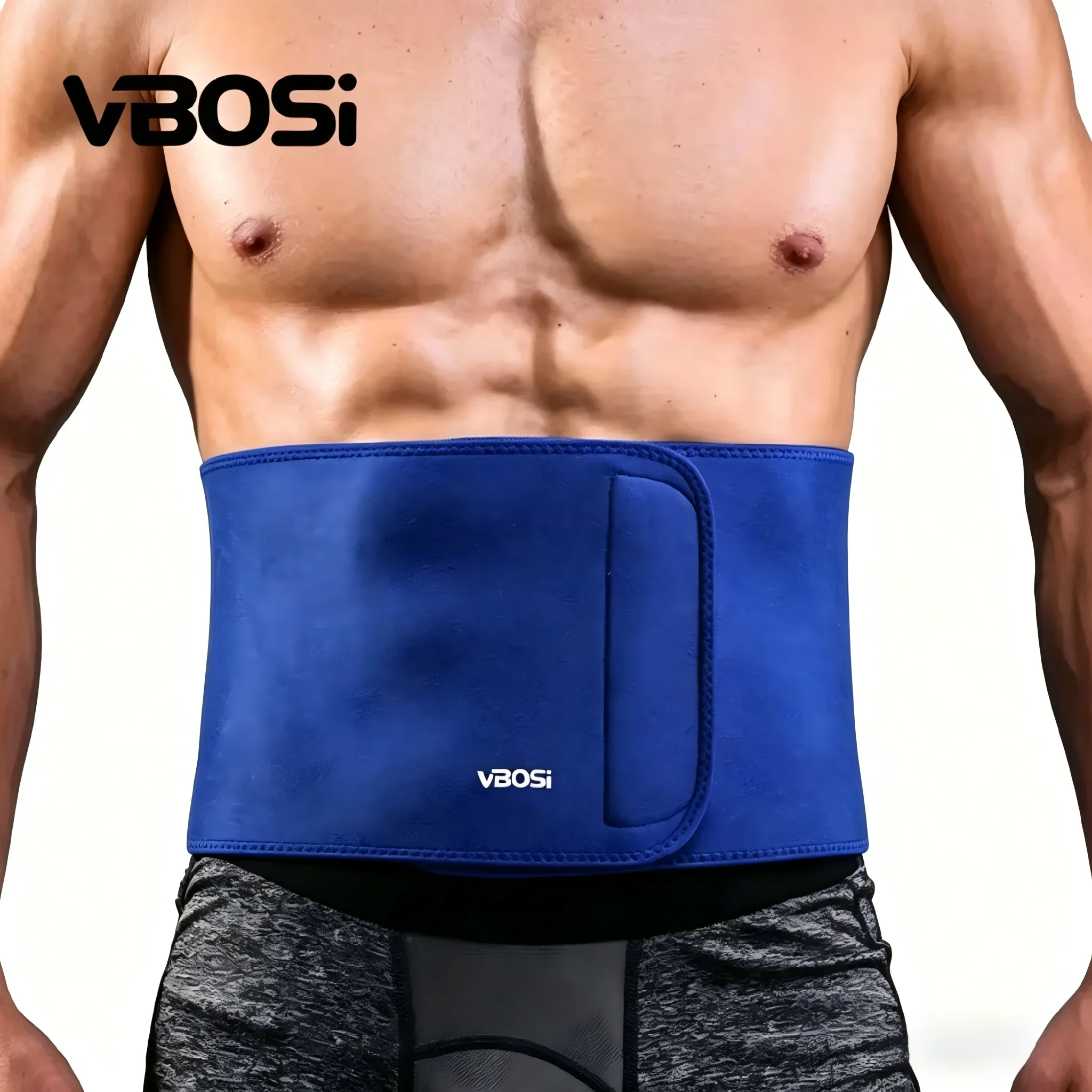 VBOSI Waist Trimmer Belt Sweat Band for Men Women, Adjustable Neoprene Waist Trainer for Weight Loss, Workout, Gym &Back Support