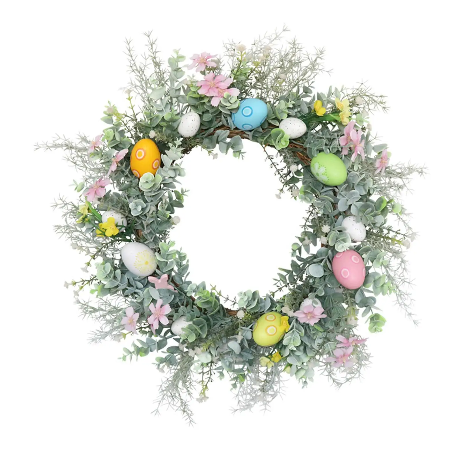 Easter Egg Wreath Easter Door Wreath for Front Door Farmhouse Indoor Outdoor image 4