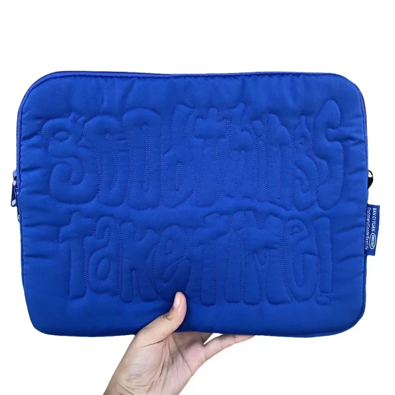 Embroidery Pattern Cute Shockproof Laptop Sleeve Case Bag 11 13 14 Inch For Macbook Ipad For Samsung Laptop And Tablet Pouch