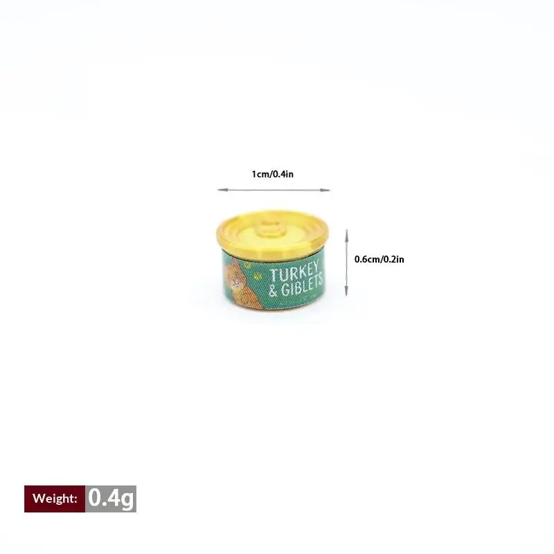 2 Stuks Miniatuur Kattenvoer Speelgoed 1/12 Poppenhuis Simulatie Kat Kan Poppenhuis Accessoires Home Decoraties Fantasiespel Speelgoed