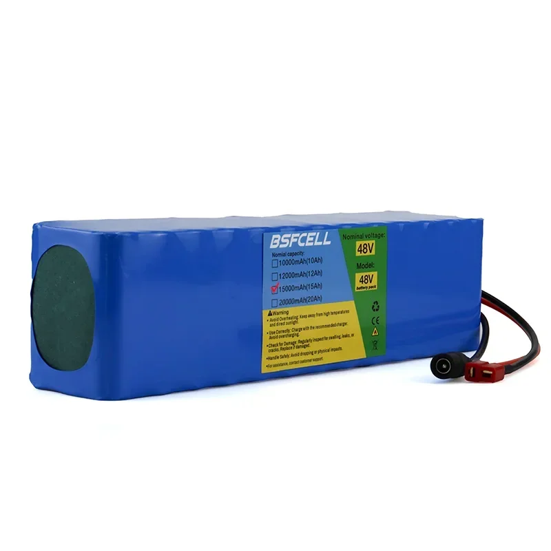 Hot Selling 48V E-Bike Battery 15000mAh Li-ion Battery T-Plug Connector ,48V Battery Pack With BMS