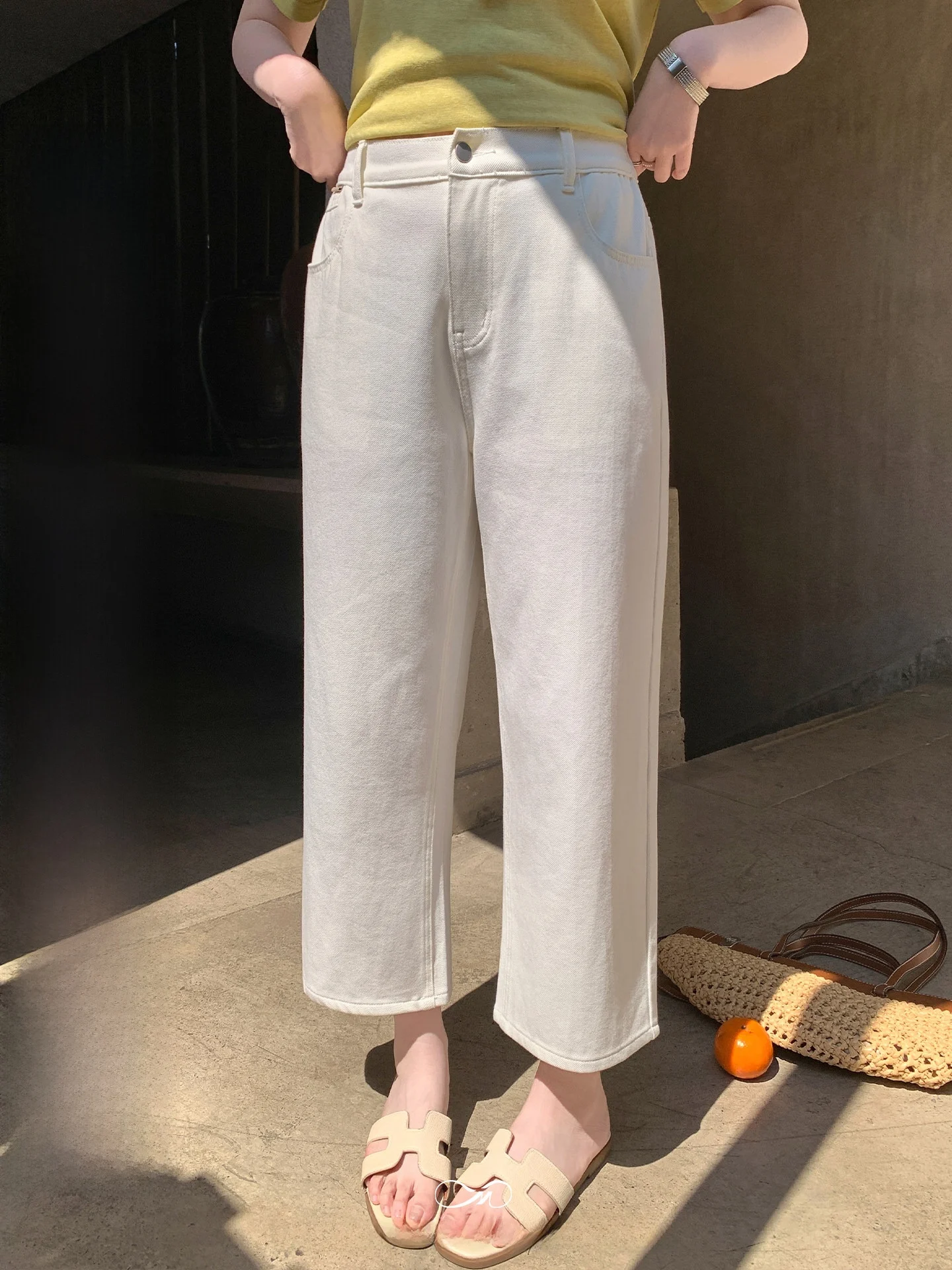 

New Arrival plus Size Women's Jeans High Waist Straight Leg Nine-Tenths Casual Cotton Polyester Lyocell Viscose Elastic Fiber