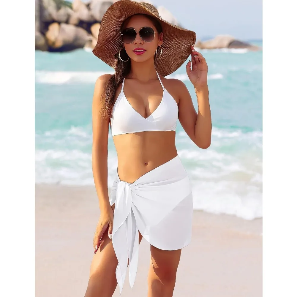 Sarong Wraps for Women, Beach Cover Ups for Women, Chiffon Sarong Swimsuit Coverup for Pool, Summer Wear