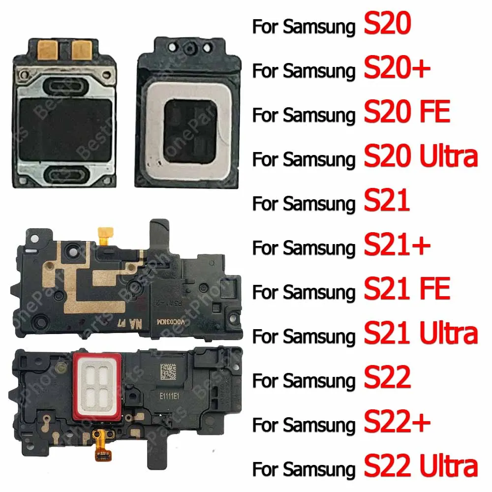 Auricular para Samsung Galaxy S22 Ultra 5G S22 + S20 FE S20 + S21 Plus S21 + receptor de altavoz superior, piezas de repuesto de sonido