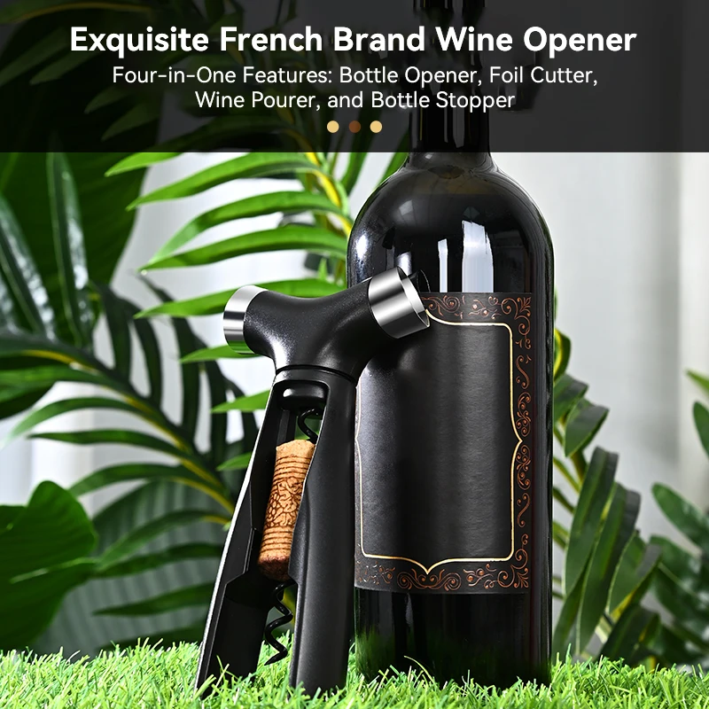 Wine Corkscrew 4 in 1 Multi-function Manual Wine Bottle opener Wine Stopper Screwdriver Wine Utensils