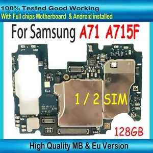 Bilashmart Samsung Galaxy A71 A715F Motherboard 128GB Logic Board With Chips Unlocked MainBoard Android OS High Quality