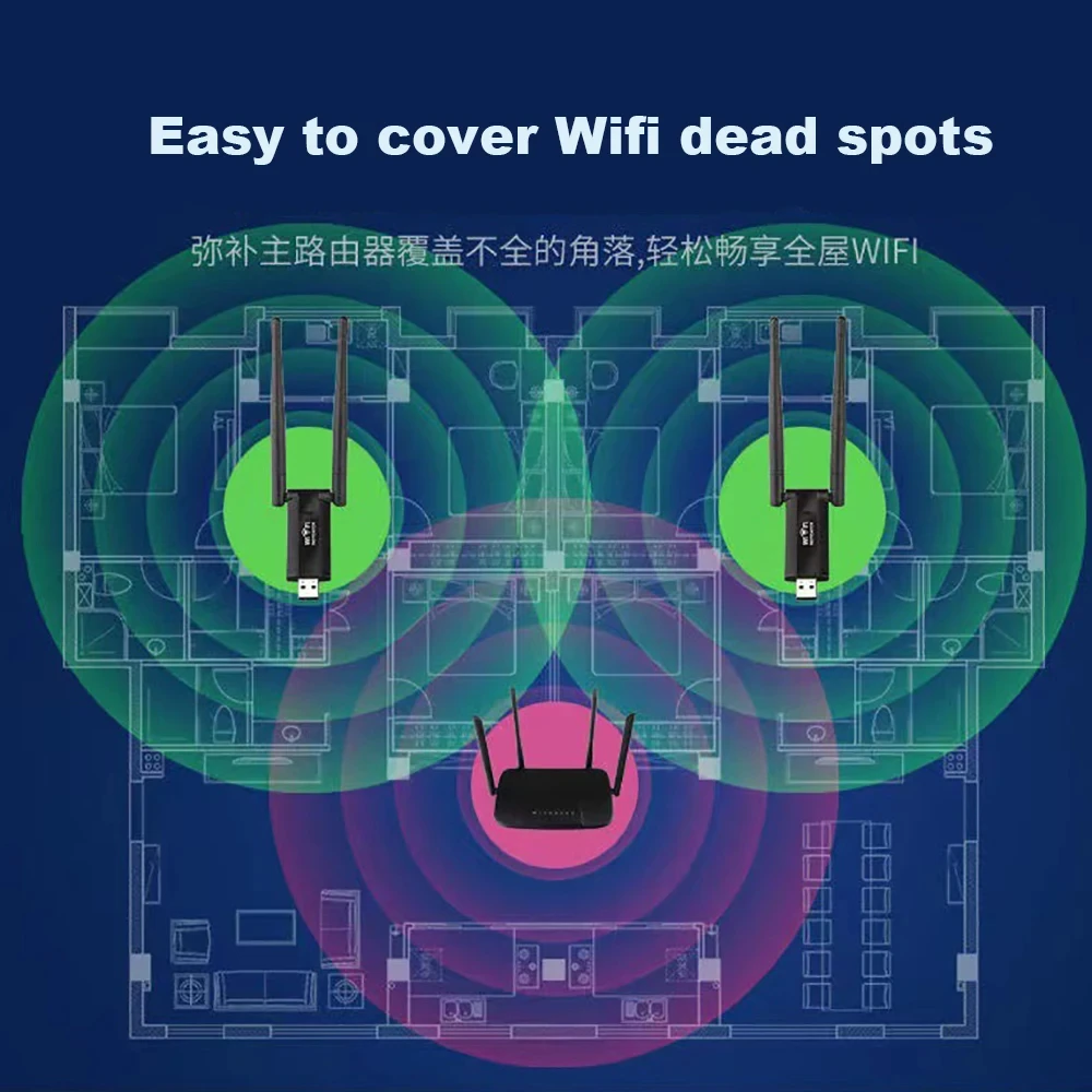 300Mbps 2.4G USB Wireless WiFi Repeater Extender Router WiFi Signal Amplifier Booster Long Range Wi-Fi Repeater Access Point