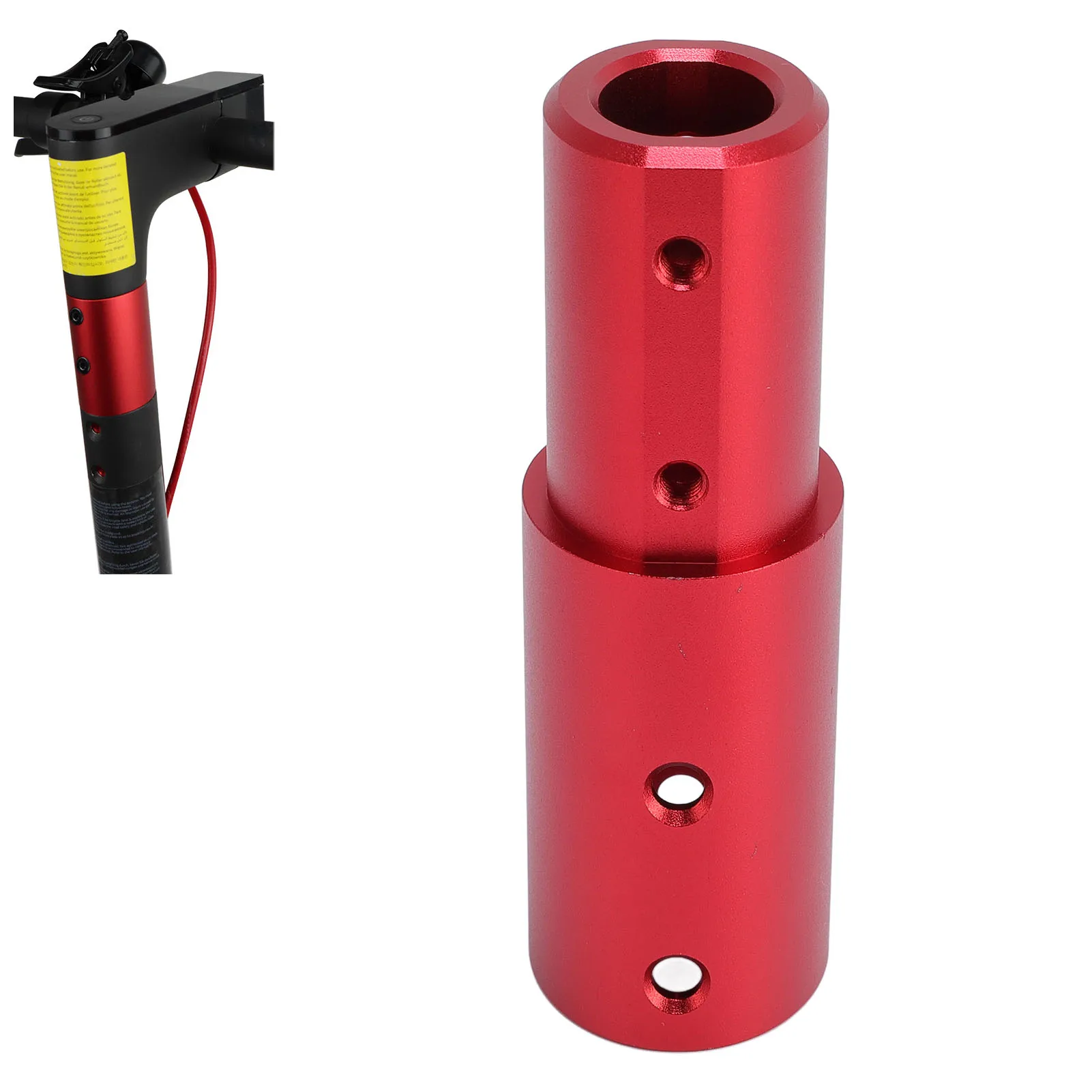 

Electric Scooter Handlebar Extension Pipe Red Aluminum Alloy Universal Durable Handlebar Heightening Tube for M365 Pro Pro2